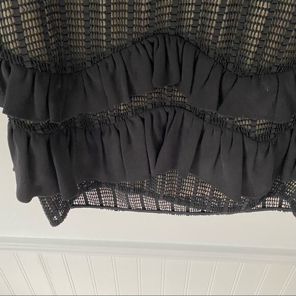 3.1 Philip Lim Black Frill Ruffle Lace Sleeveless Mini Dress size 0 - Picture 3 of 7